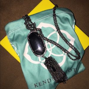 Kendra Scott all black long chain necklace