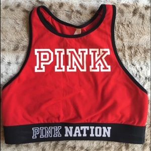 Vs pink red sports bra