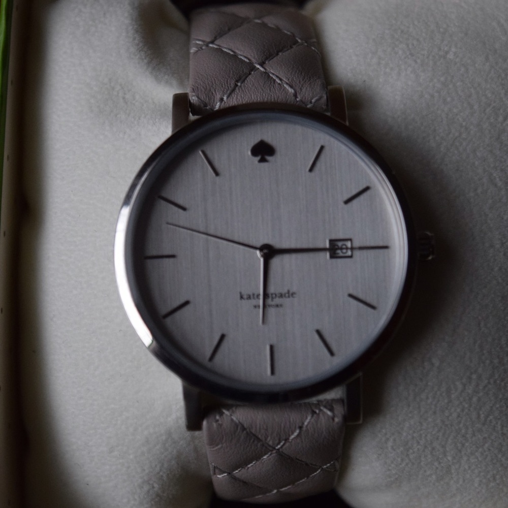 Kate Spade Metro Grand Quilted Leather Watch - NEW