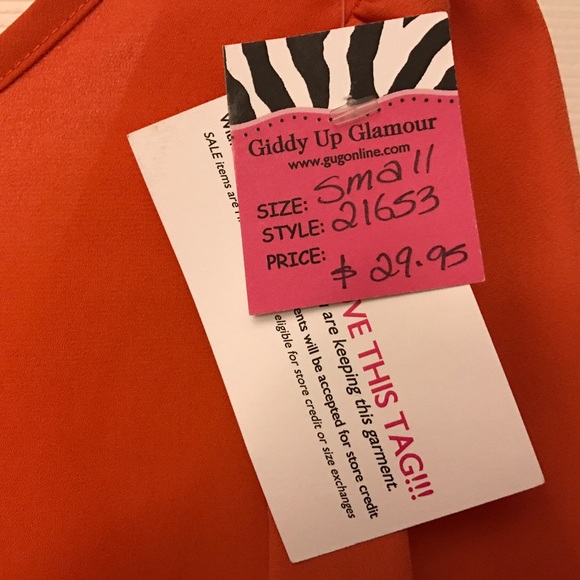 Orange boutique shirt - Picture 2 of 3