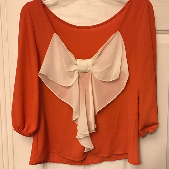 Orange boutique shirt - Picture 3 of 3
