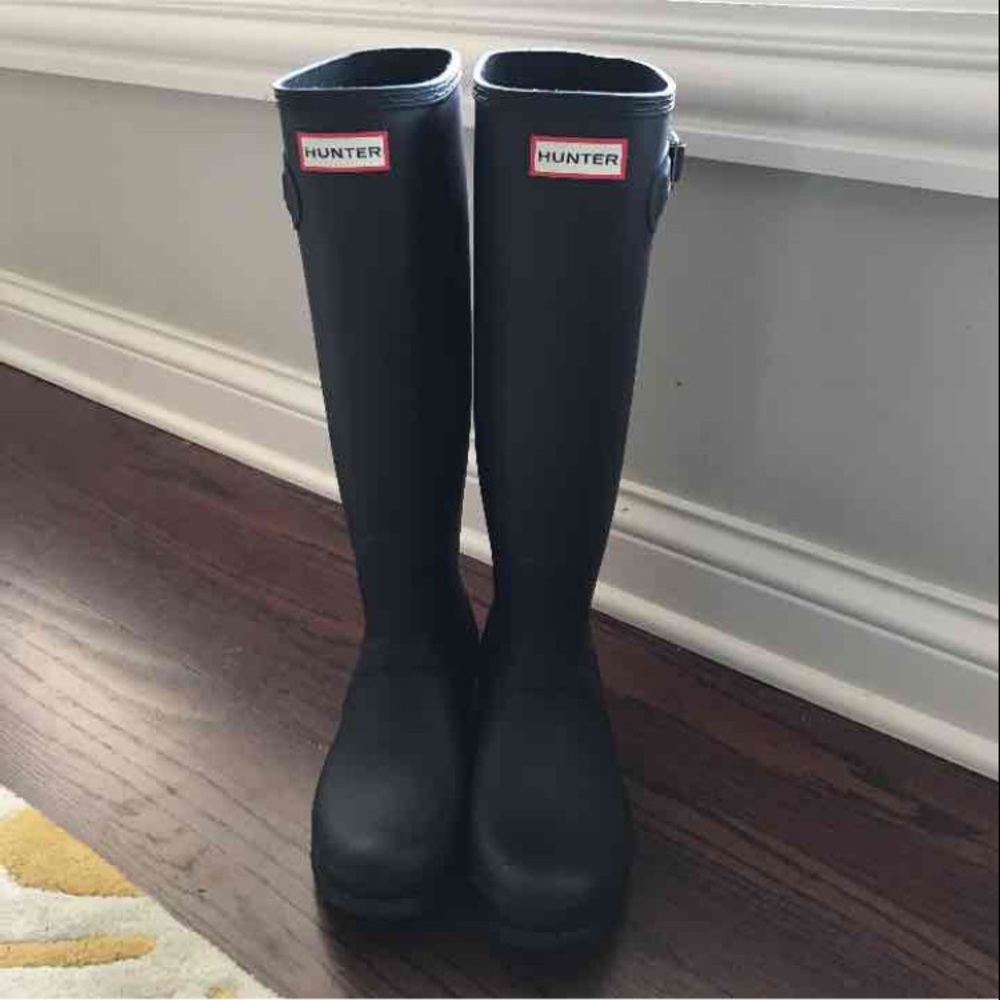 Hunter Boots Original Tall Matte Black Sz 8