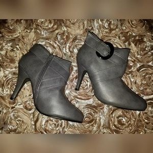 New Gray Booties With Buckle New Gray Booties With Buckle