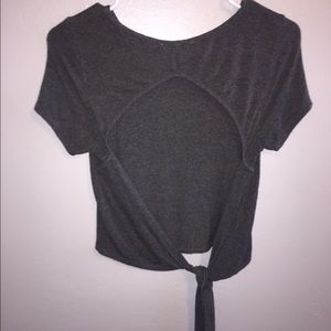 Cute open-back/tie shirt