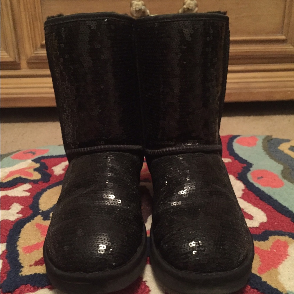 Authentic Black Sparkle Uggs