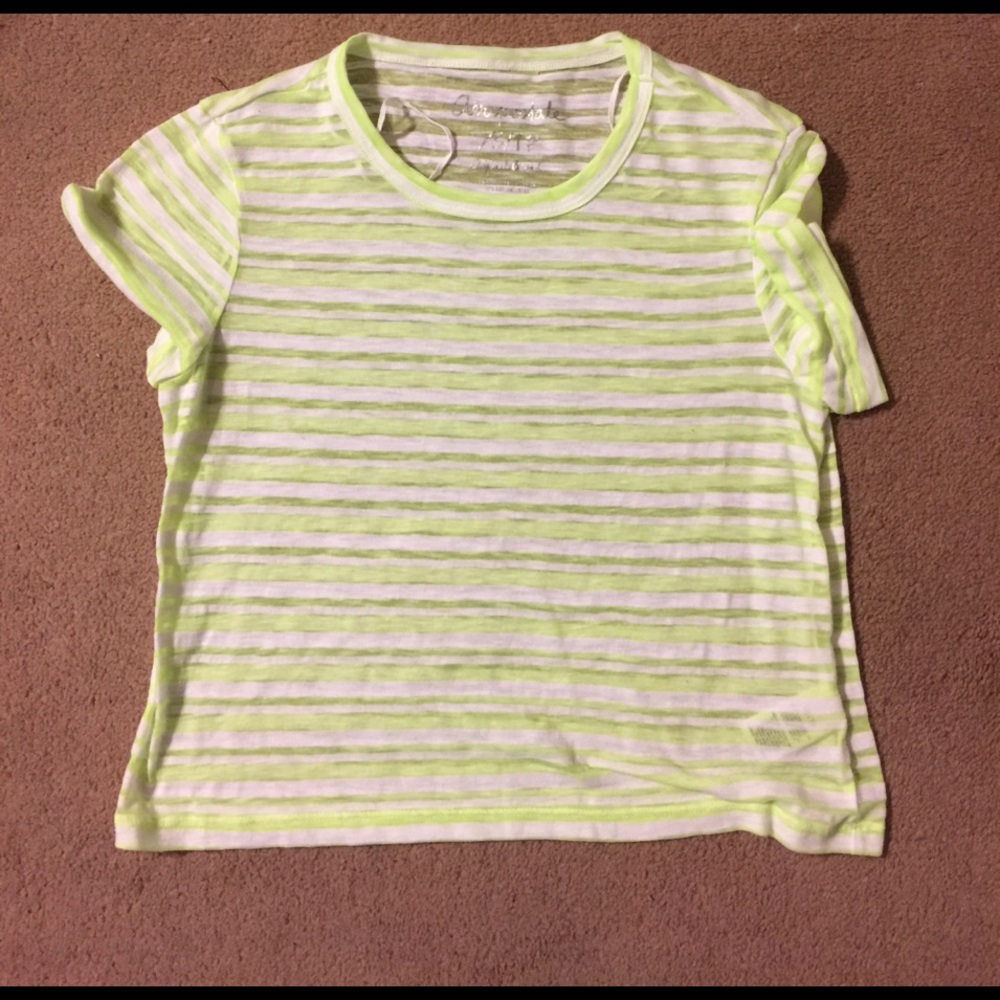Aeropostale green striped crop top