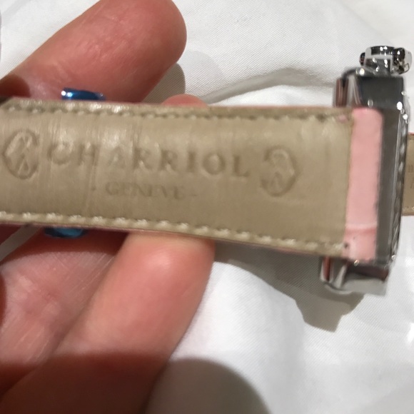 Ladies crocodile pink authentic CHARRIOL watch main image 4