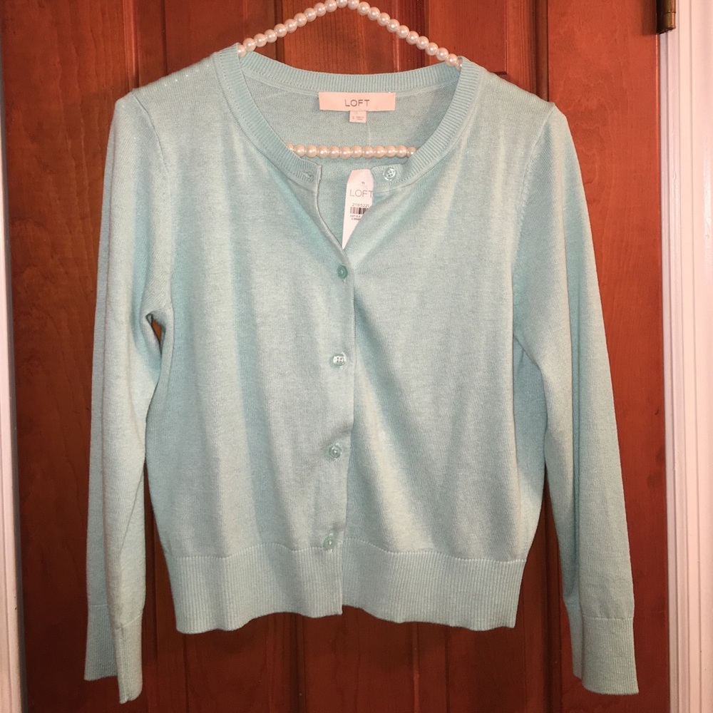 NWT  LOFT mint color cardigan