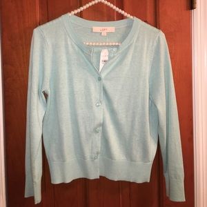 NWT  LOFT mint color cardigan