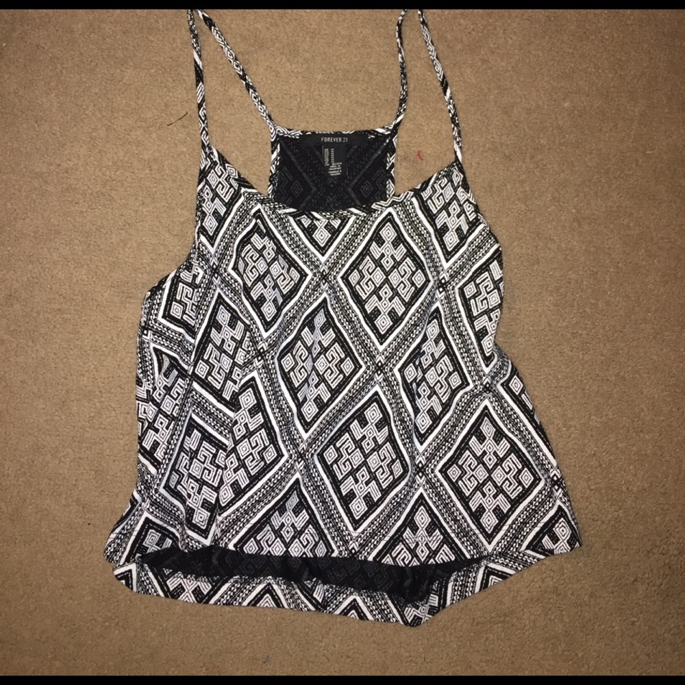 Forever 21 black/white tank