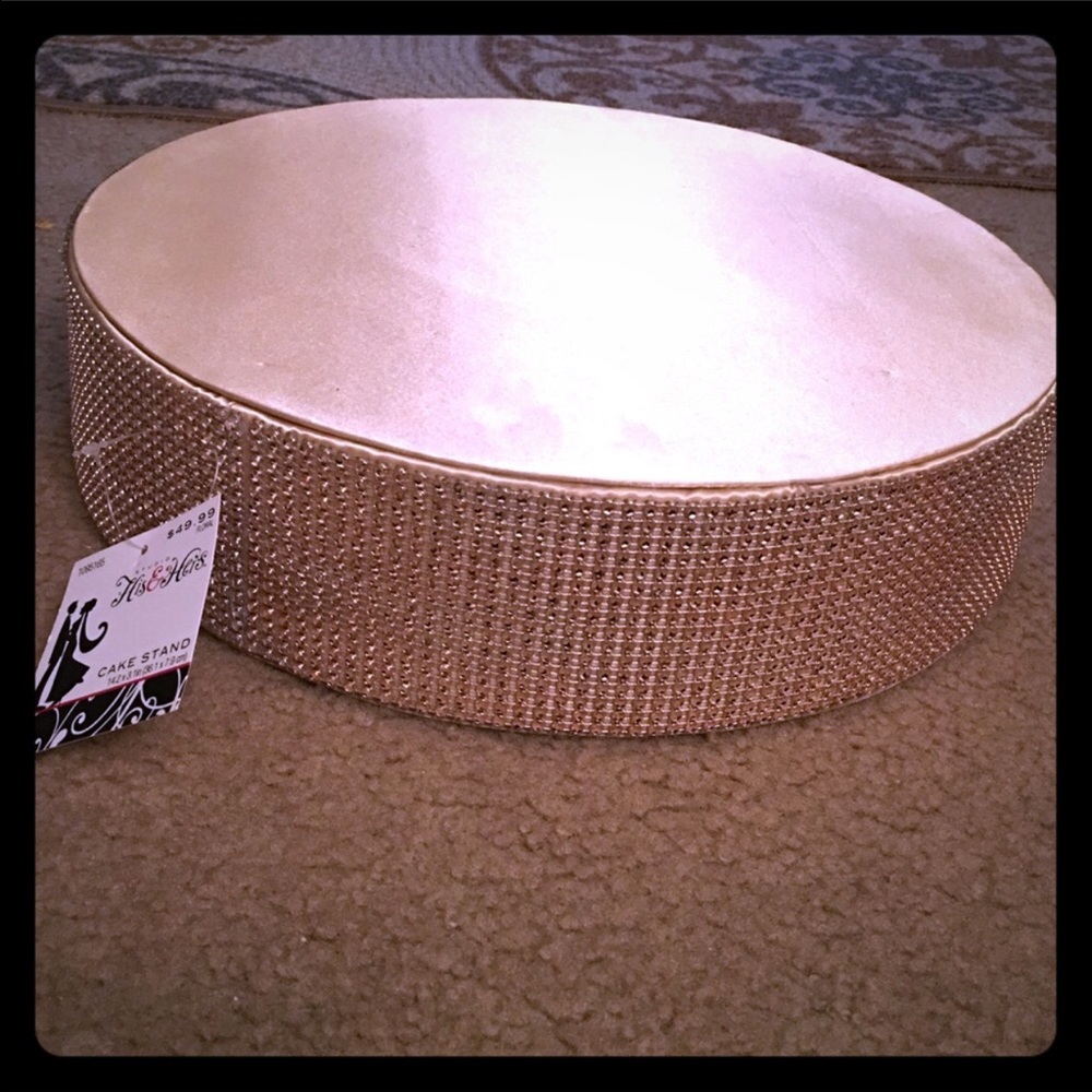 14in Gold Sparkly Cake Stand