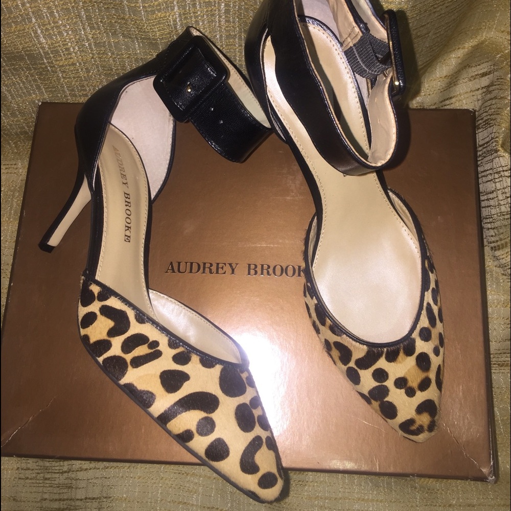 Audrey Brooke 7.5 cheetah heels. NEW