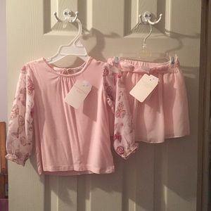 NWT Kardashian Kids pink chiffon set