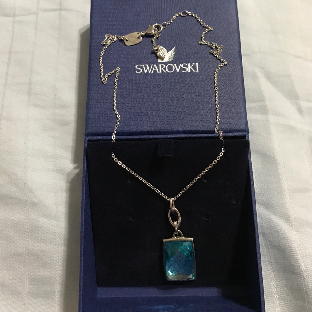 Blue topaz necklace from Swarovski..