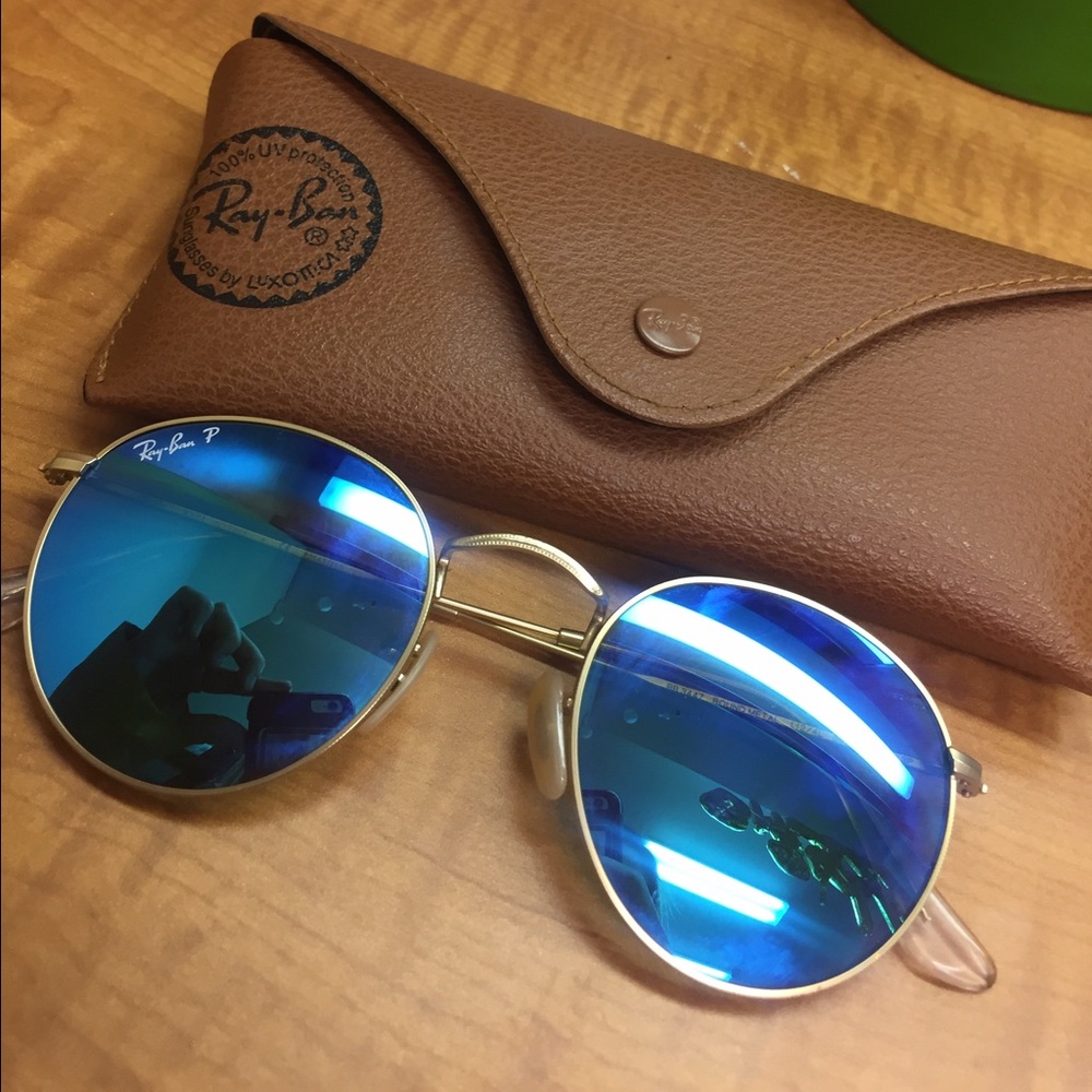 Ray ban circle lens sunglasses (polarized)