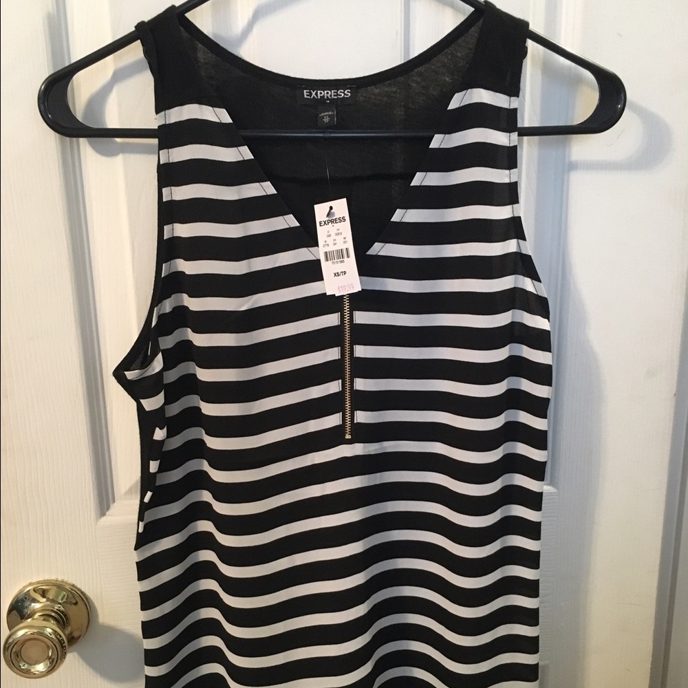 Striped sleeveless blouse
