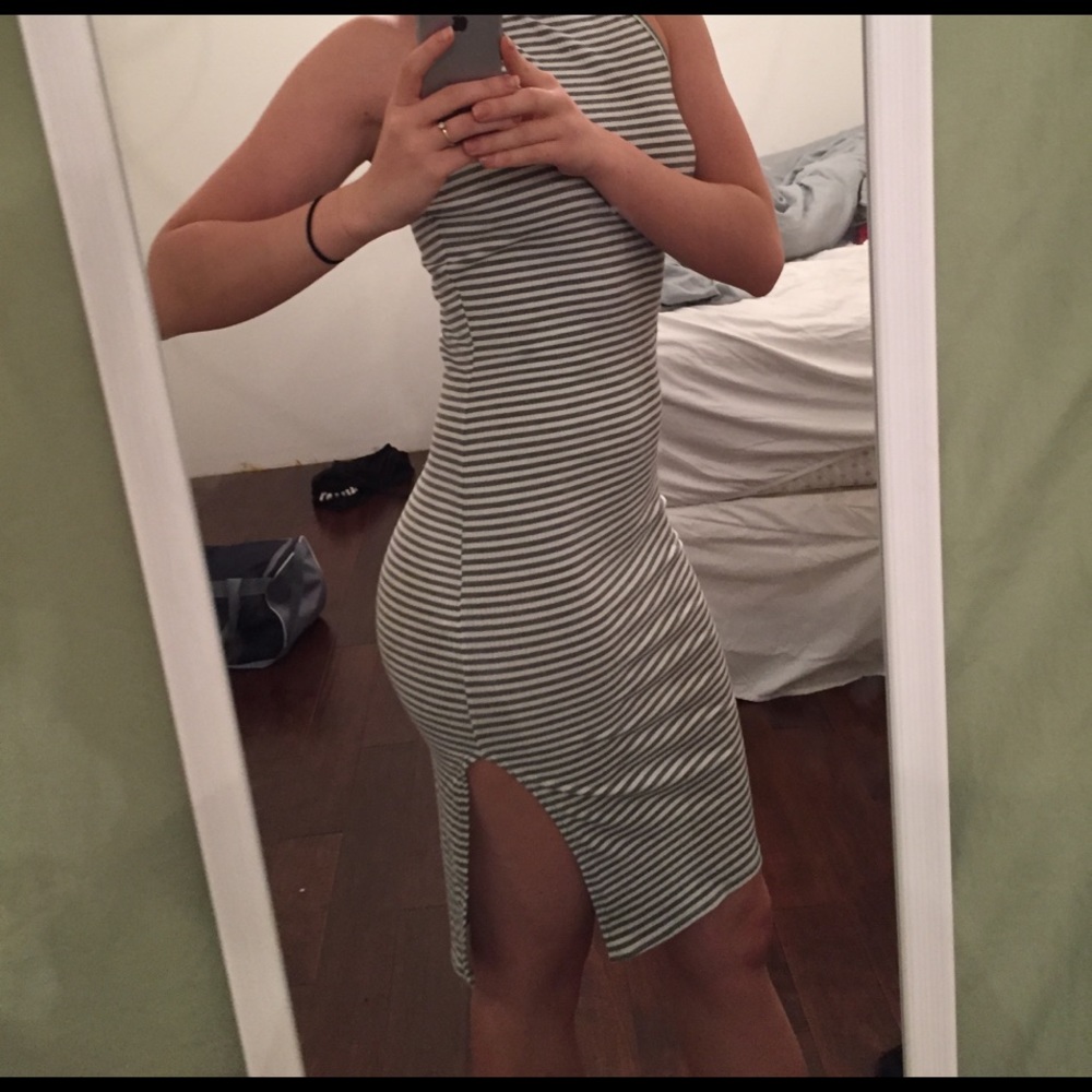 Acemi Striped Body-Con Dress