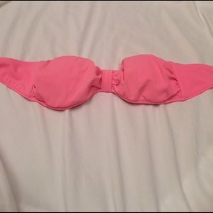 34B pink strapless bikini top