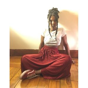 accordion pleated skirt