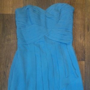 David's Bridal Short Crinkle Chiffon Dress