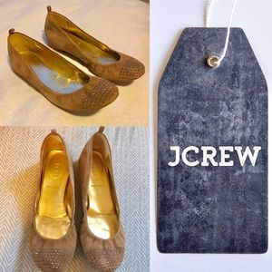 JCREW Suede Studded flats
