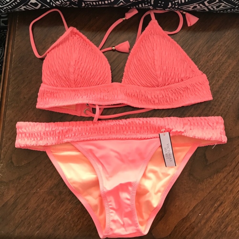 Victoria's Secret Coral Ruche Bikini