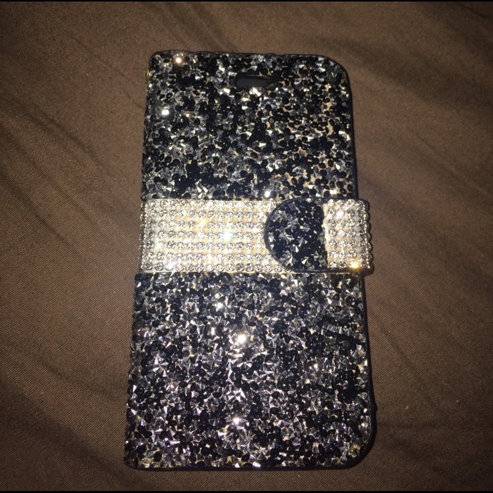 Bedazzled wallet I phone 6 case .