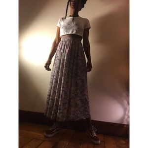floral print chiffon skirt