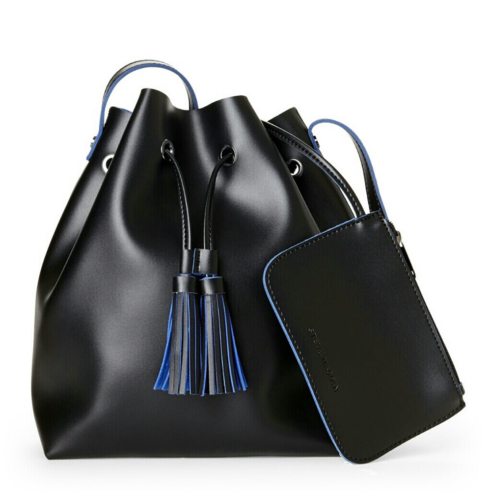 Steve Madden Black Bucket Bag