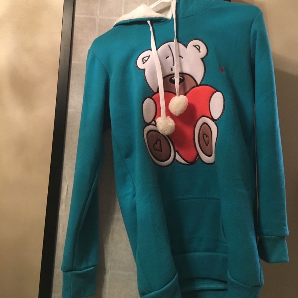 Turquoise hoodie