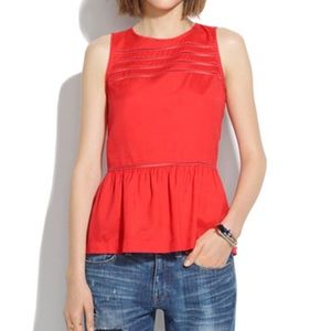 Madewell Silk Peplum Top