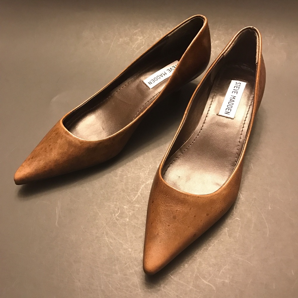 Steve Madden Brown Leather Pumps Size 6M