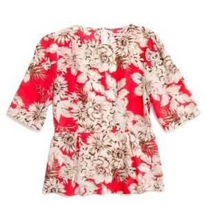 Madewell Flowersketch Peplum Top