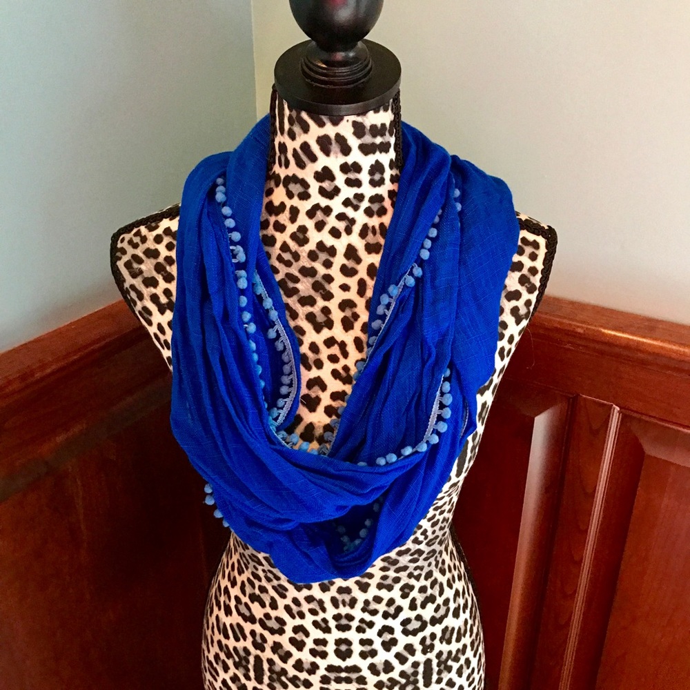 Royal blue infinity scarf