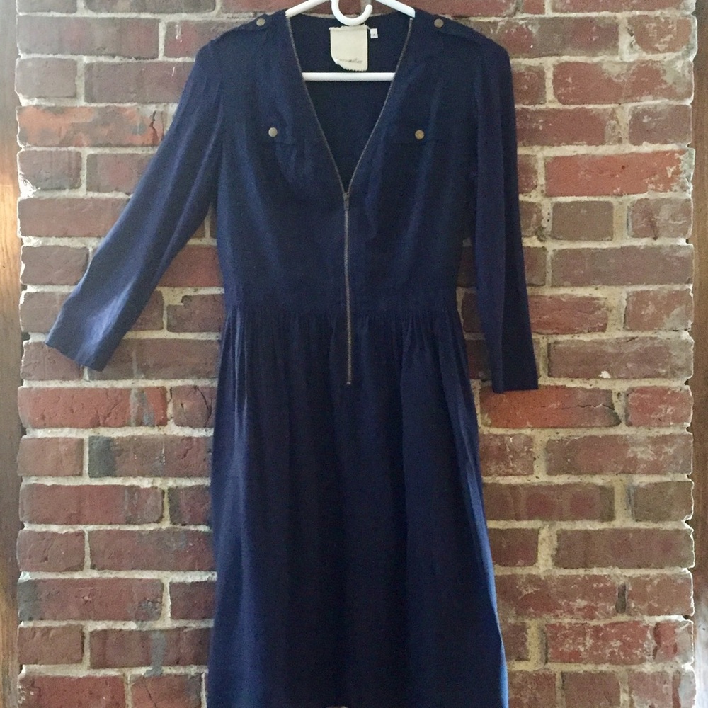 Anthropologie D'armee Navy Dress size 4