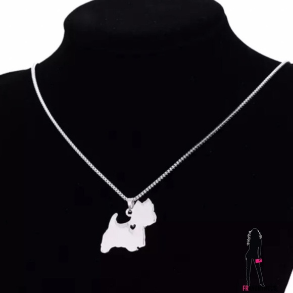 Yorkie Silverplate Necklace - Picture 2 of 4