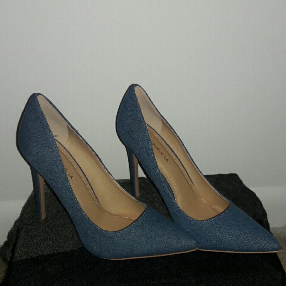 Denim pumps!