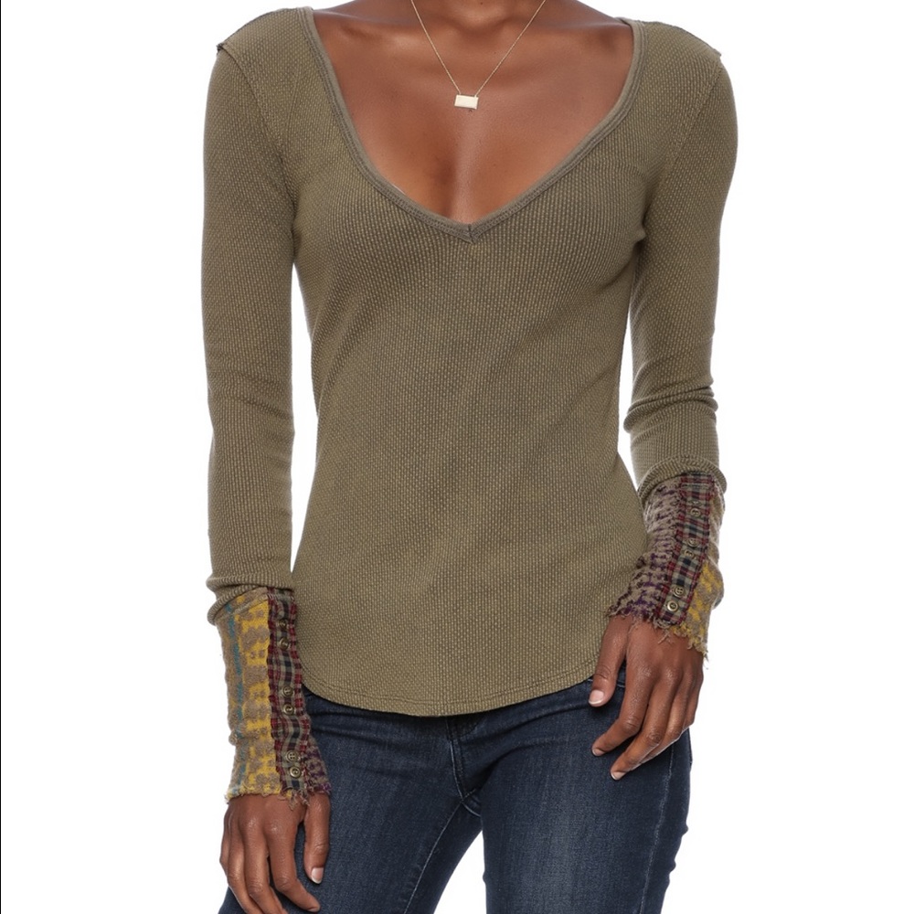 NWT Free People Art School Cuff Thermal