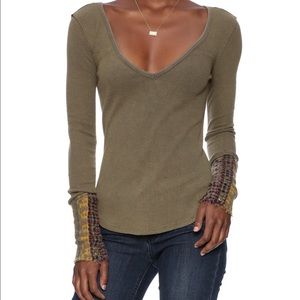 NWT Free People Art School Cuff Thermal