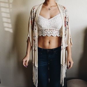 Off White Bralette Crop Top
