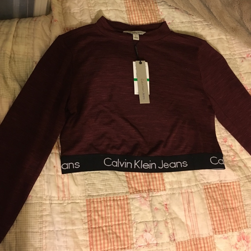 BURGUNDY CALVIN KLEIN TOP
