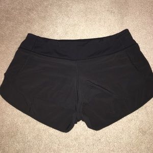 Size eight lululemon black speed shorts!