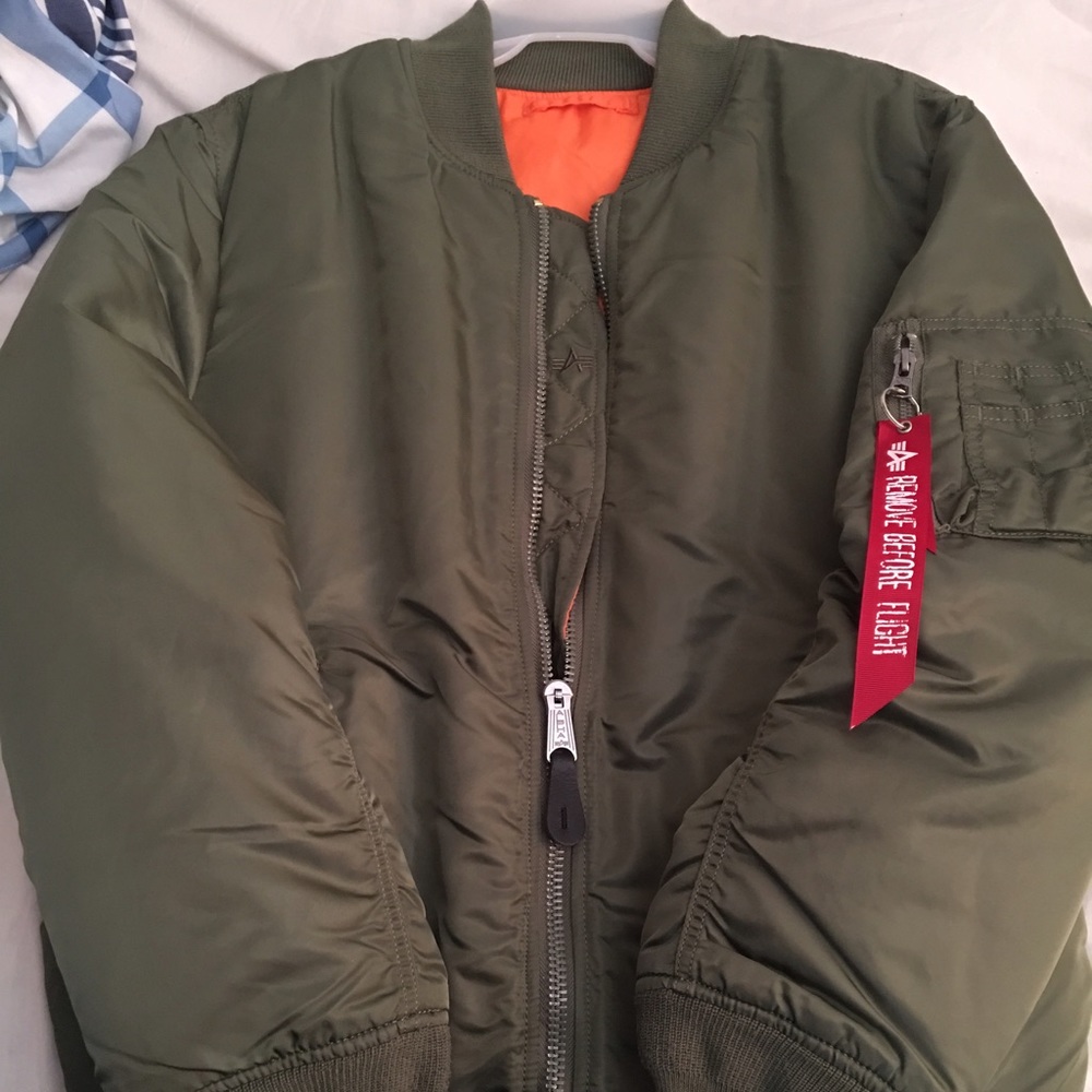 Alpha Women's Bomber - (Reversible) Olive/Orange