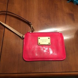 Authentic Michael Kors hot pink Wristlet