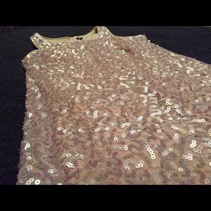 Short champagne/rose gold cocktail dress