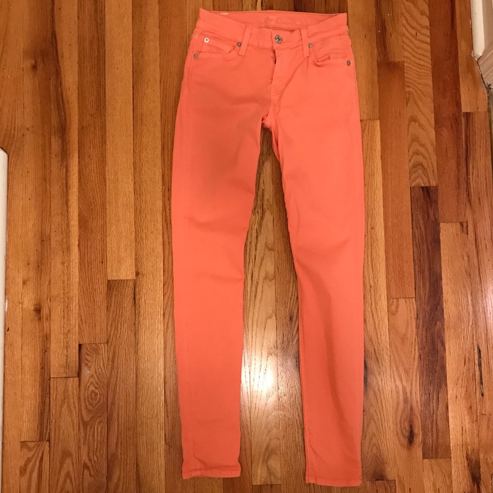 7 for All Mankind Coral Skinny Jeans