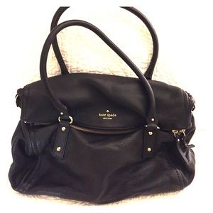 Black Leather Kate Spade Handbag