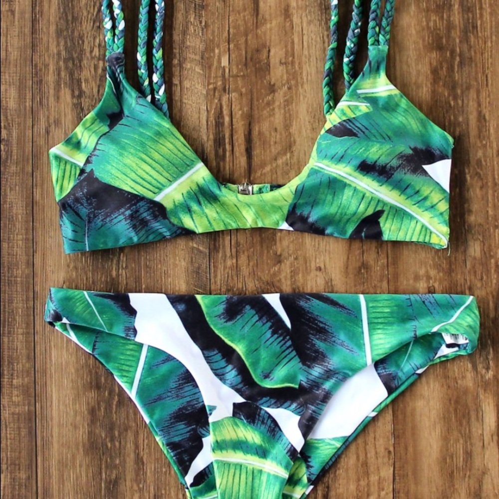 Tropical Leaf Bikini Size Medium