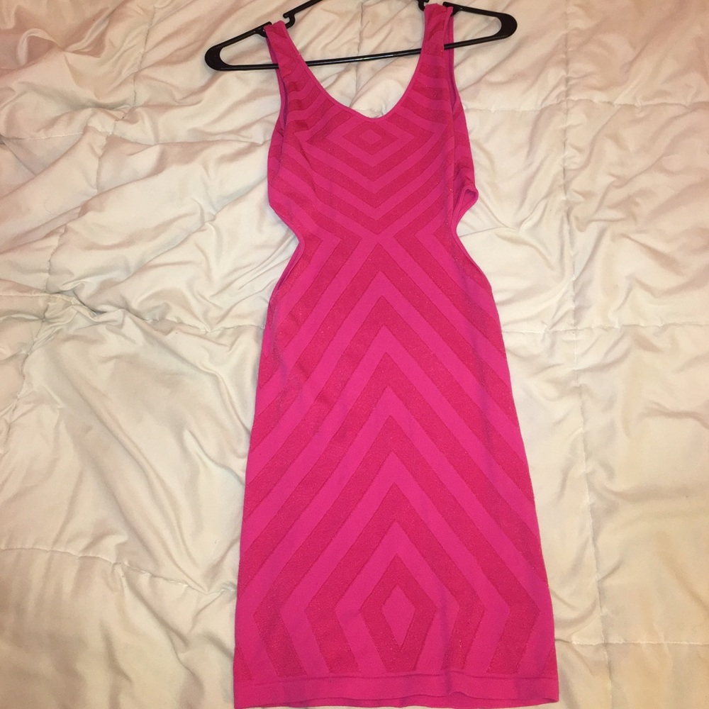 Bebe Pink Cutout Dress