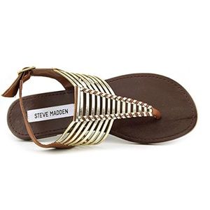 Steve Madden "Starly" Flat Sandal-Cognac